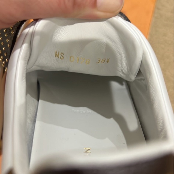 Louis Vuitton Frontrow Leather Trainers Monogram Sneakers 38.5 - Picture 10 of 11